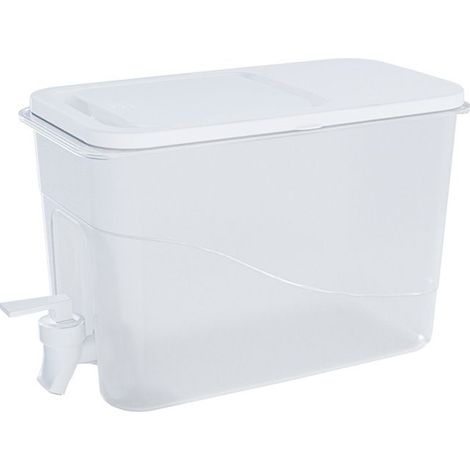 Distributeur d'eau de grande capacité (4L) avec robinets,Distributeur de boissons pour réfrigérateurs,Bouteille d'eau froide avec couvercle,pour les fêtes,les voyages,les pique-niques - lait,jus,sodas (1/5)
