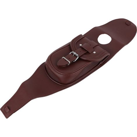 Housse de réservoir moto en similicuir marron avec poche, protège-réservoir et accessoire de motocyclette (1/5)