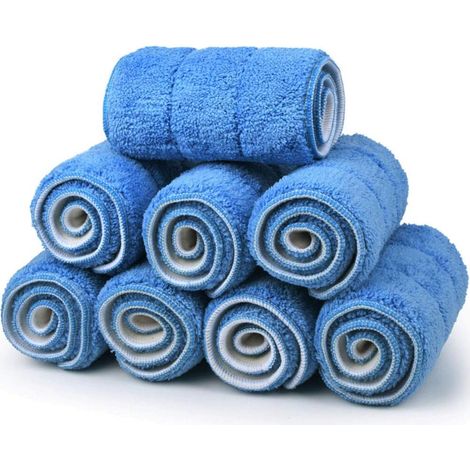 8er-Pack Ersatz-Mikrofaser-Moppköpfe, 45 x 15 cm, wiederverwendbare Waschlappen-Nachfüllpackungen, kommerzielle Reinigungspads für Swiffer WetJet, Bona, Bruce, Rubbermaid, Libman