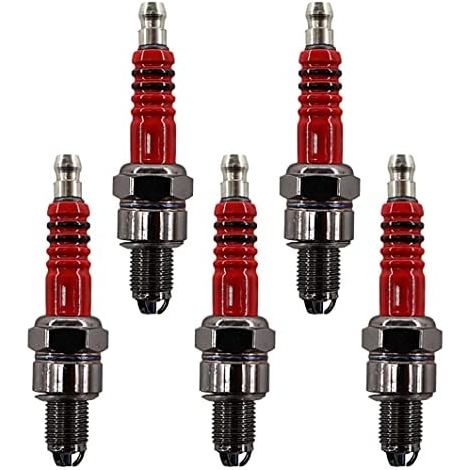 VURAHOME - Lot de 5 Bougie dallumage A7TC A7TJC avec 3 électrodes pour 50cc 70cc 90cc 110cc 125cc 150cc ATV Dirt Bike Go Kart cyclomoteur Quad (1/4)