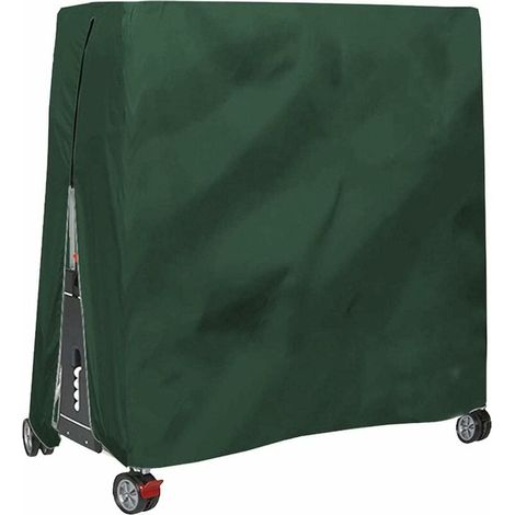 Trimec – Housse de protection pour table de ping pong – Tissu oxford 420D étanche – Dimensions 165x70x185 cm – Fermeture éclair et cordon réglable (1/5)