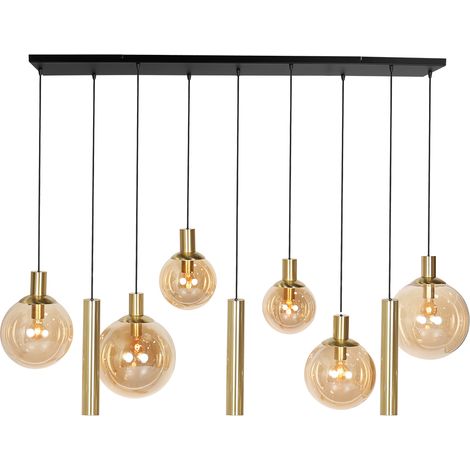 Steinhauer - lámpara colgante - Bollique LED - latón - vidrio