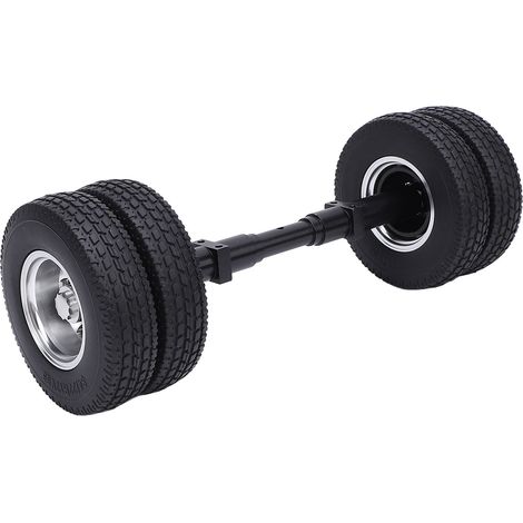 Pneu d'essieu arrière RC de 85 mm de diamètre en alliage d'aluminium et caoutchouc, remplacement de pneu d'essieu arrière non motorisé (1/5)