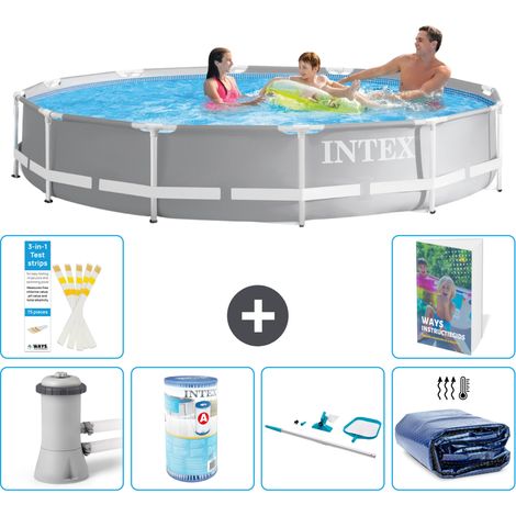 Prism Frame Pool Rund - 366x76 cm - 7-teilig S194