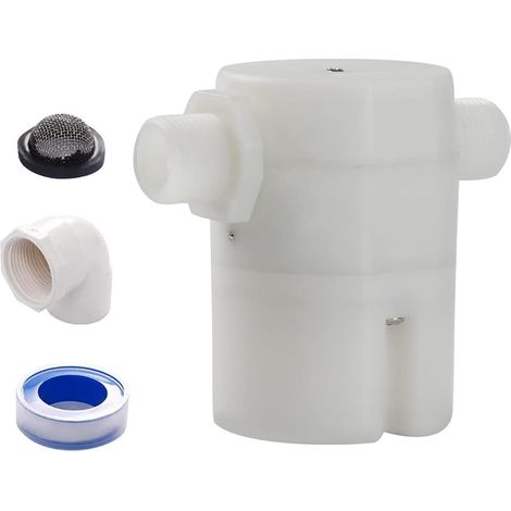 1/2" valve de flotteur, la boîte de contrôle du niveau d'eau est une version améliorée de la valve de flotteur traditionnelle, utilisée dans les piscines, réservoirs de bétail, aquaculture, aquariums (1/5)