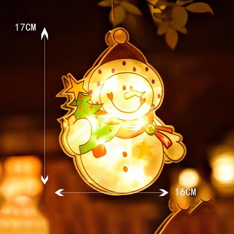 Luminaire Fenêtre Noël - Guirlande Lumineuse à Suction Cup - Alimenté par Piles - Pour Chambre et Fenêtre - 1 Pièce (1/3)
