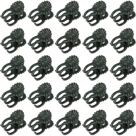 BRAVIX 60 Pcs Pinces à orchidées, pinces à plantes, pinces à vigne, pinces à orchidées pour plantes Clips de support de plantes de jardin en plastique Clips de petites vignes vertes pour soutenir les (1/5)