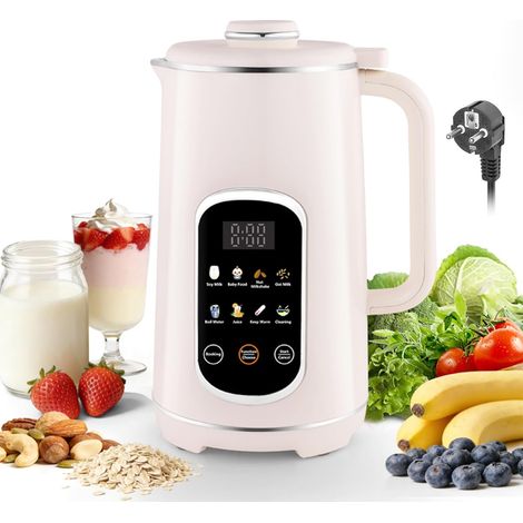 Machine à lait de noix 8 en 1 avec panneau tactile icône, machine à lait végétal 1200 ml avec auto-nettoyage, minuterie et fonction de maintien au chaud - Machine à lait de soja et d'avoine pour lait (1/5)