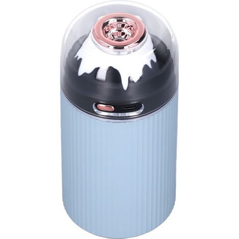 Petit humidificateur avec veilleuse intégrée 300 ml, brumisateur portable 2 en 1, mini humidificateur USB pour voiture et bureau, 5 V, bleu (1/5)