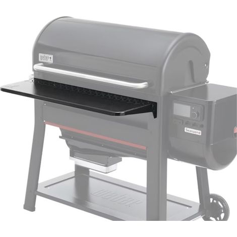 Weber – Tablette frontale rabattable pour barbecue à pellets Searwood 600 XL – Acier résistant aux hautes températures – Noir – Capacité 13 kg (1/4)
