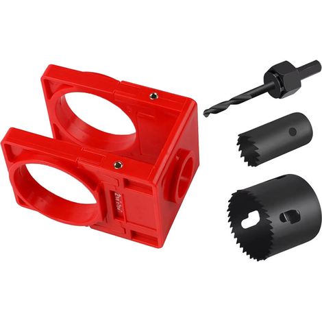 Türschloss-Montageset, Lochsägen-Set für Türknäufe, Handwerkzeuge aus Kohlenstoffstahl mit Führungsschablone, Bohrer für Holztüren. (1/5)