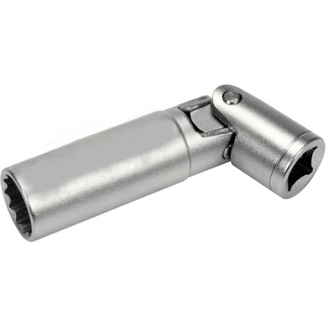 CHIAVE A BUSSOLA CANDELE CANDELETTE 14 MM 3/8&quot SNODO TESTA SFERICA POLIGONALE 610to (1/2)