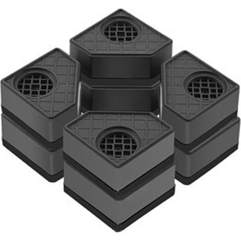 Lot de 4 pieds en caoutchouc, anti-vibrations, anti-bruit, antidérapants, pour machine à laver (1/5)