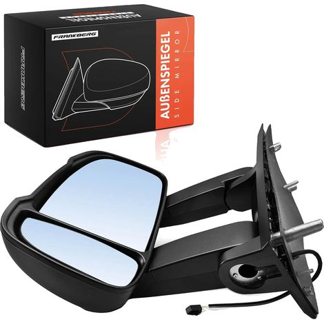 Espejo retrovisor exterior izquierdo, de plástico negro resistente, tamaño estándar, compatible con Citroën Jumper, Fiat Ducato 250 y Peugeot Boxer. (1/5)