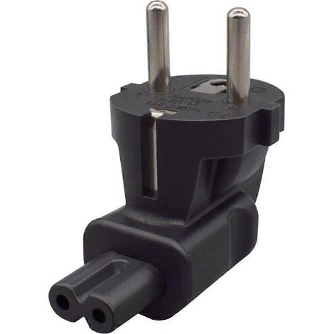 Adaptateur secteur coudé EU4,8 mm vers C7 (prise en forme de 8) (1/4)