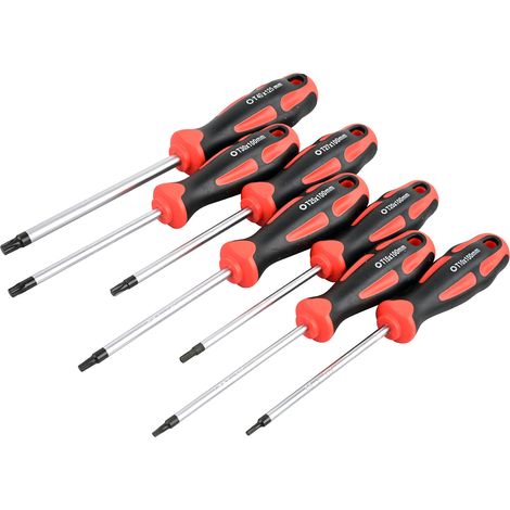 KesTek Schraubendrehersatz ProLine 7-tlg TX Magnetspitze Torx Vielzahndreher robust (1/5)