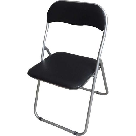 Sedia Pieghevole Imbottita Nera - Confortevole e Pratica 44x45x79 cm (1/5)
