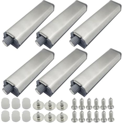 6 Pièces Push to Open Aimant Porte Placard Push Open poussoir Placard Fermeture Magnétiques pour Armoire systeme Tampon Charnière Loquet Fermetures Métal Loquet Magnetique (1/5)