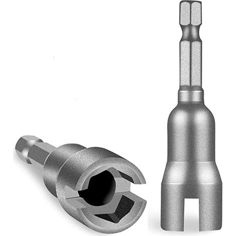 Lot de 2 écrous à fente pour écrou de forage à aile hexagonale 1/4" (1/4)