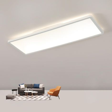 Plafonnier LED Rectangle 24W Blanc 4500K IP44, Panneau LED 58CM (1/5)