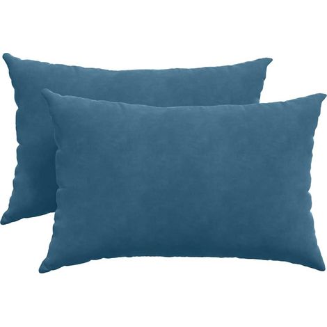 Maison Exclusive - Cuscini da Divano 2 pcs Blu 60 x 40 cm Tessuto in Cords