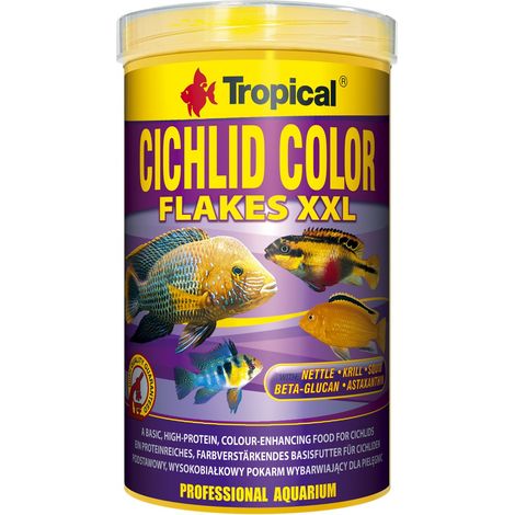 COPOS DE COLOR PARA CÍCLIDOS TROPICALES XXL 1000ML/160G