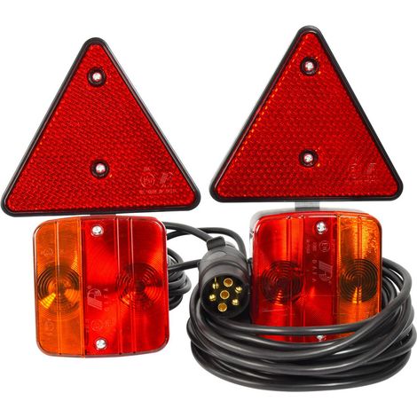 2 lanternes magnétiques avec triangles de signalisation (1/3)