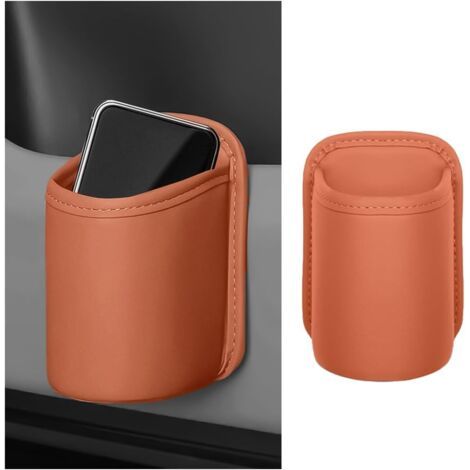 Deux grands porte-gobelets pour portières de voiture, accessoires de rangement pour bouteilles d'eau à l'intérieur de la voiture (orange) (1/4)