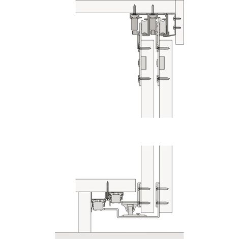 Hawa Garnitur Hawa Combino 65 H MS ol, Türstärke 25 mm, für 3 Türen (1/4)