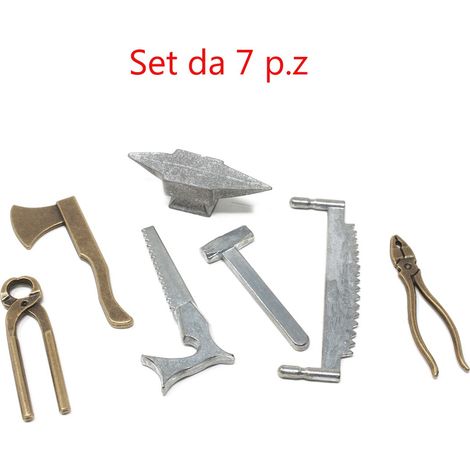 Set 7 Attrezzi in Miniatura Fabbro Miniatura per Presepe 86260 (1/3)