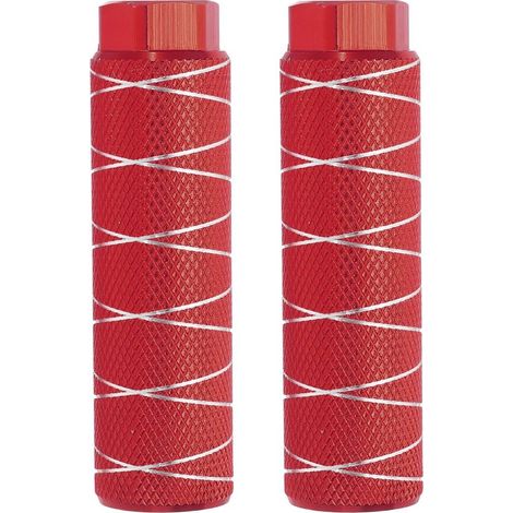 Pedane per bicicletta in lega di alluminio per assi da 3/8 di pollice con linea sottile per MTB, moto da cross, moto acrobatiche, rosso scuro (1/4)