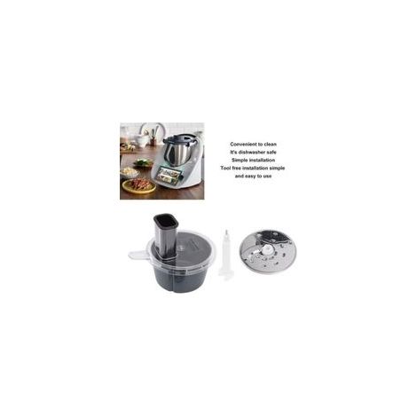 Coupe-râpe à légumes pour Thermomix TM6 – Couvercle multifonctionnel – Compatible TM5 et TM6 – Matériau ABS et inox – Nettoyage facile lave-vaisselle
