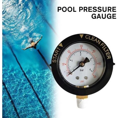 Pool-Manometer, G1/4-Außengewinde, 0 bis 60 psi, hohe Zuverlässigkeit, einfache Installation, Poolzubehör (1/4)