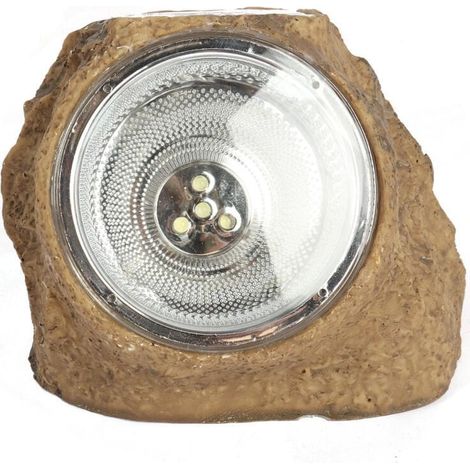 Pietra solare marrone con LED per la decorazione del giardino (1/5)