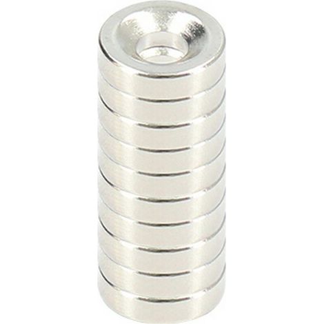 Aimants néodyme Ferrestock fskndc007 15x4 mm trou central