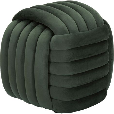 Pouf Design en Velours "Softy" 45cm Vert