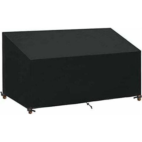 Housse pour banc de jardin 3/4 places, en tissu Oxford imperméable et résistant aux UV, pour fauteuils de jardin (185 x 69 x 65/96 cm) (1/4)