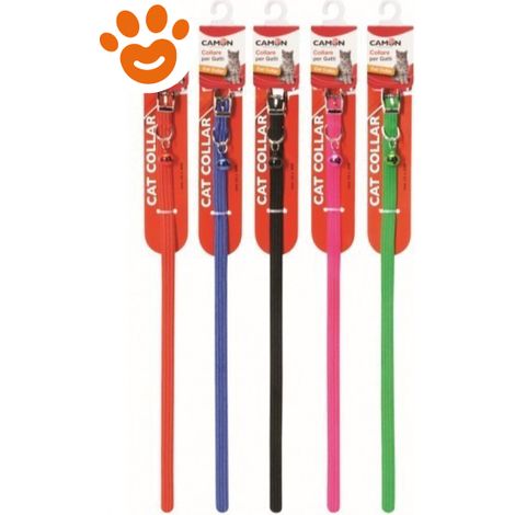 Camon Cat Collare Elasticizzato - Confezione 1 Pezzo (Colori Assortiti) -