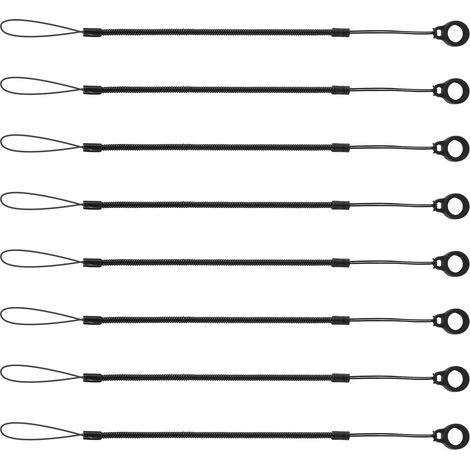 10pcs Dragonne Élastique Silicone,30cm Rétractable, Sangle à Ressort pour Laisse de Stylo Anti Perte Cordon Fixation Stylo pour Écran Tactile Tablette