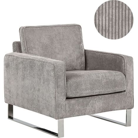 Armchair VIND Corduroy Light Grey