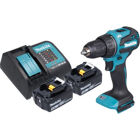Taladradora atornilladora a batería Makita DDF 490 SM 18 V 65 Nm 1/2" sin escobillas + 2 baterías de 4,0 Ah + cargador (1/5)