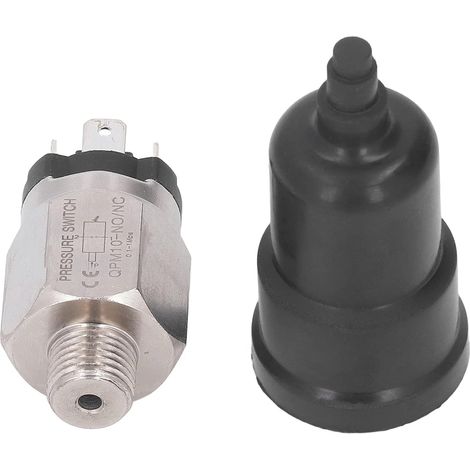 Pressostat à Membrane Réglable Pressostat Pneumatique Hydraulique avec Filetage 1/4 NPT Construction en Acier Inoxydable et Caoutchouc pour Compresseurs D'air et Pompes à Eau