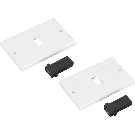 Prise USB Murale Double Port 3.0 Rapide Chargeur pour Chambre Bureau Voyage