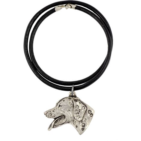 Collana con ciondolo a forma di cane, placcato argento, ideale per gli amanti dei cani, un gioiello unico di Art-Dog. (1/5)