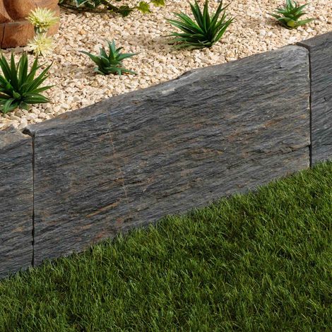 Bordure de jardin Schiste 60x30x3-7 cm (à l'unité) - RO'MA NATURE