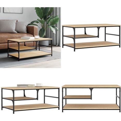Couchtisch Sonoma-Eiche 90x49x40 cm Holzwerkstoff - Holzwerkstoff Couchtisch - Wohnzimmer Couchtisch (1/5)