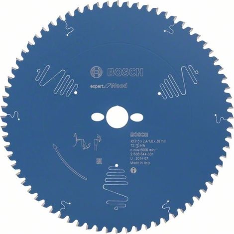 Bosch Profesional 2608644081 - Disco de sierra circular CSB Expert madera: 315x30x72D neg