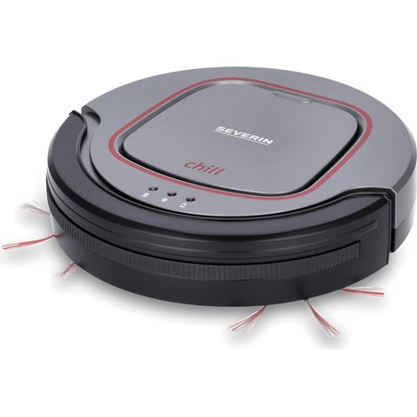 Robot aspirateur ultra silencieux, Autonomie 90 min, Aspirateur robot pour sols durs et moquette, Robot nettoyeur avec capteurs d'obstacles, Noir, RB 7025 (1/5)