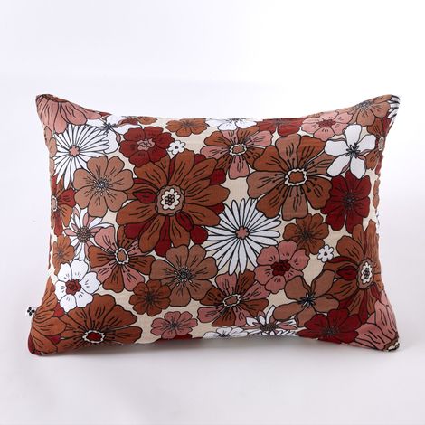 Taie d'Oreiller 50 x 70 cm Double Gaze de Coton 125 g/m² Alba Imprimé Floral (1/4)
