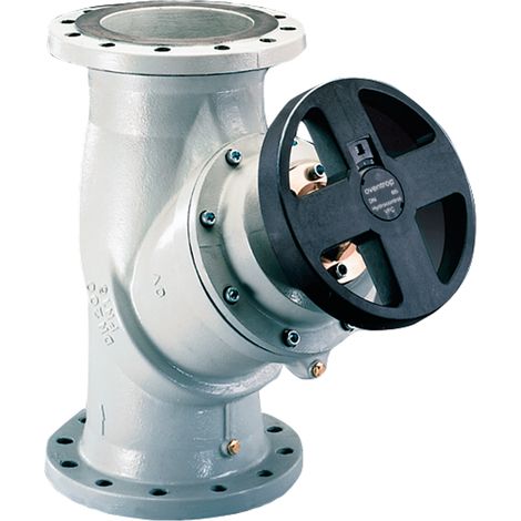 OVENTROP Valvola di bilanciamento HydroControl VFC con flange secondo EN 1092-2 PN 16 DN 200, con due valvole di misurazione Classic montate, ghisa grigia, 1062656